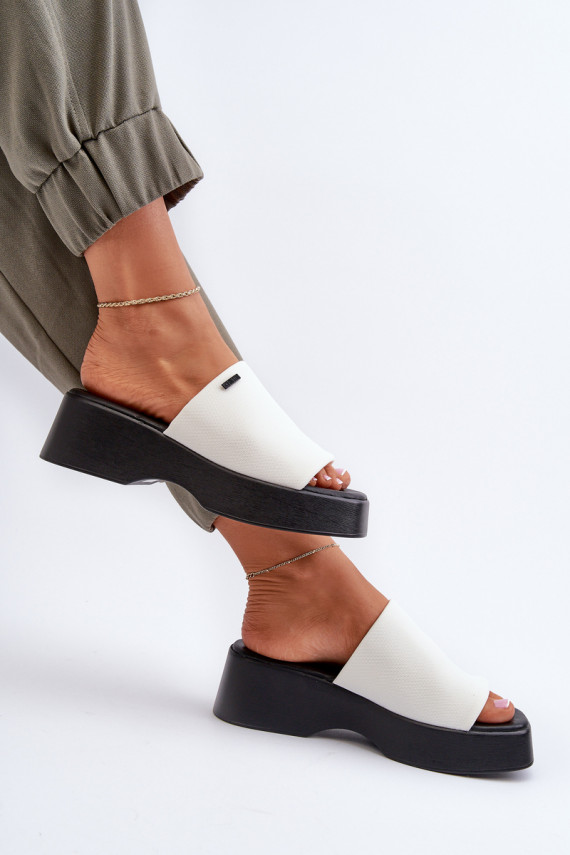 sieviešu čības Big Star NN274022 baltas krāsas