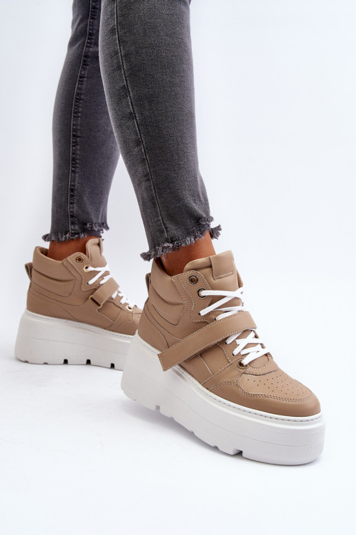 Zazoo Sneakers modeļa apavi smilšu krāsas