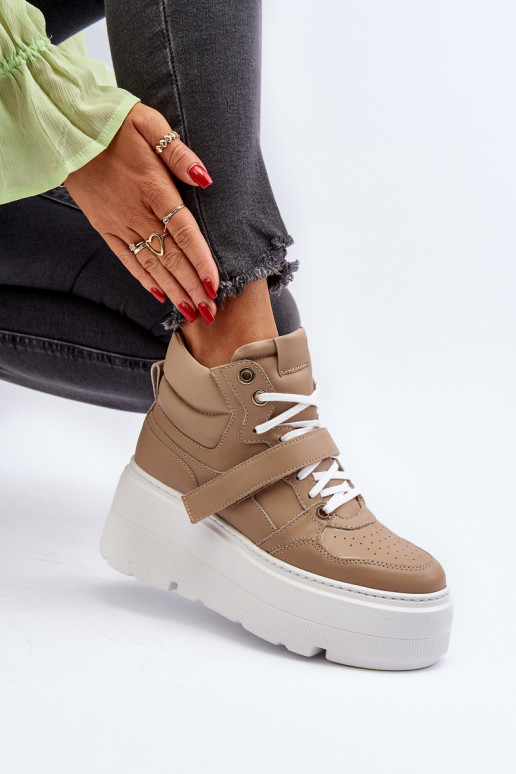 Zazoo Sneakers modeļa apavi smilšu krāsas