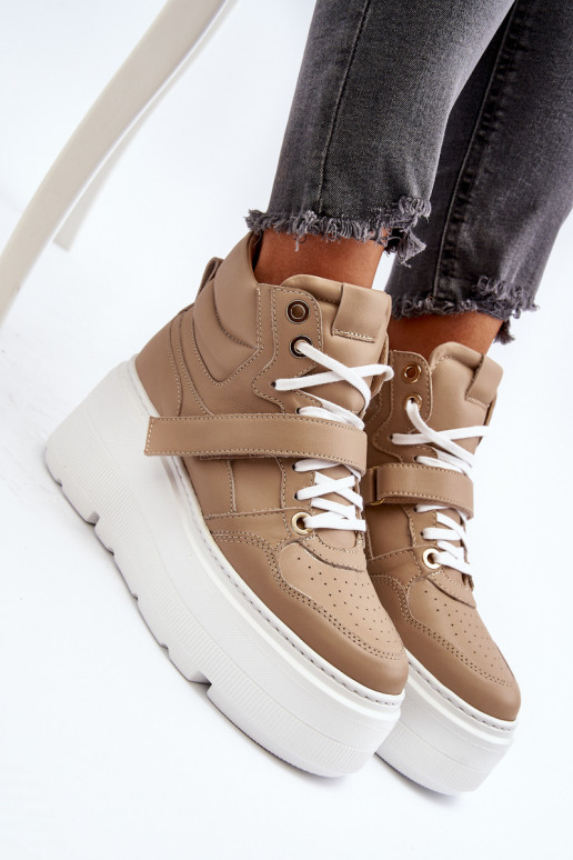 Zazoo Sneakers modeļa apavi smilšu krāsas