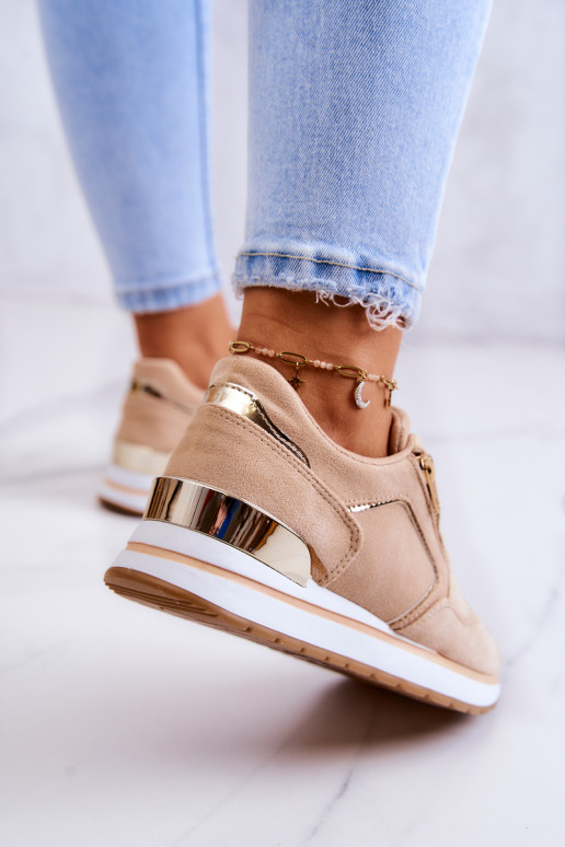 Zamšādas sporta apavi ar platformu...