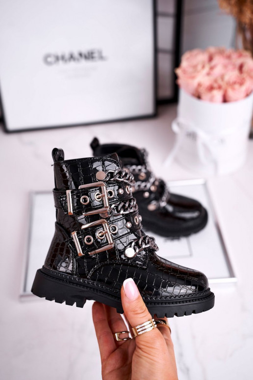 melnas krāsas Sieviešu zābaki Potocki...