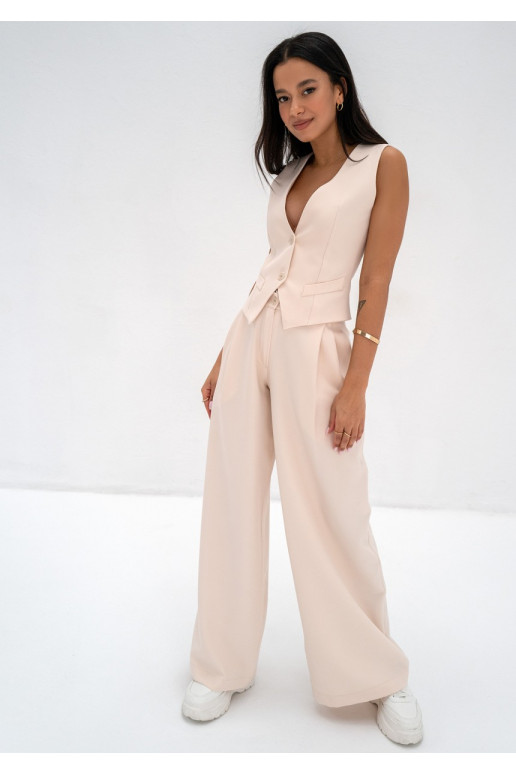 Mocca - krēmkrāsas platas bikses