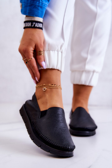 Slip-on modeļa puszābaki  03512-01 melnas krāsas 2
