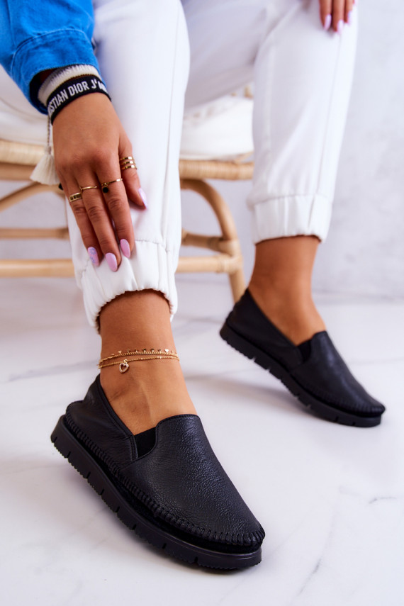 Slip-on modeļa puszābaki  03512-01 melnas krāsas