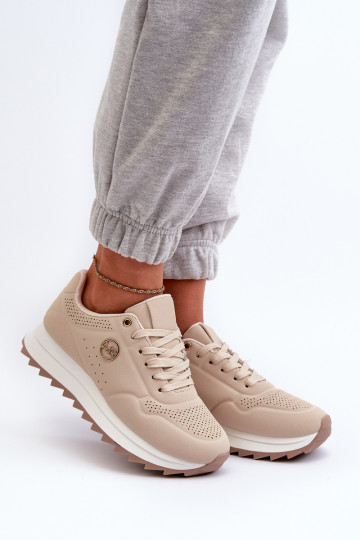 Sneakers modeļa apavi   ar platformu smilšu krāsas Rottiana 2