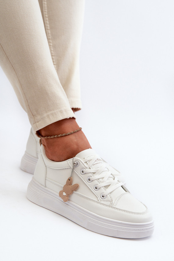 brīvā laika apavi sporta apavi   ar platformu ar ornamentiem baltas krāsas Vinceza 13613