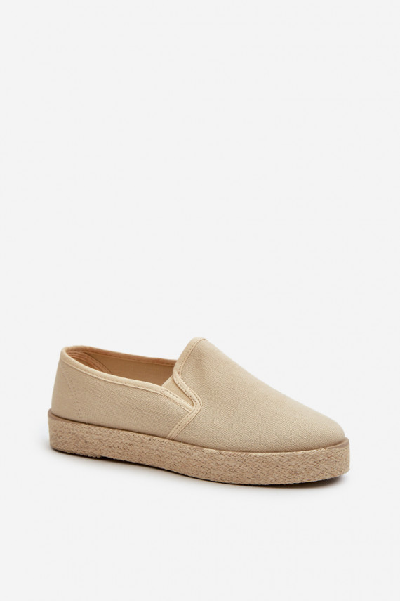 Espadrilles ar platformu smilškrāsas krāsā Naloenma