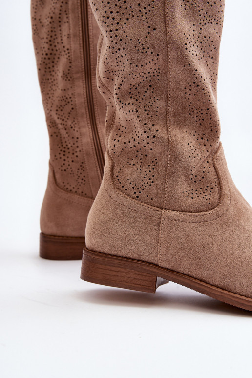 S.Barski HY66-132 sieviešu garie zābaki  smilšu krāsas