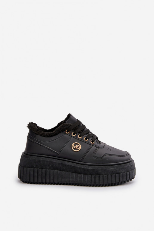 Sneakers modeļa apavi sporta apavi Sievišķīgs siltināti ar modernām masīvām zolēm melnas krāsas Verissha Sneakers modeļa apavi sporta apavi Sievišķīgs siltināti ar modernām masīvām zolēm melnas krāsas Verissha