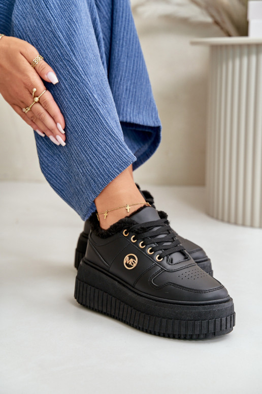 Sneakers modeļa apavi sporta apavi Sievišķīgs siltināti ar modernām masīvām zolēm melnas krāsas Verissha Sneakers modeļa apavi sporta apavi Sievišķīgs siltināti ar modernām masīvām zolēm melnas krāsas Verissha