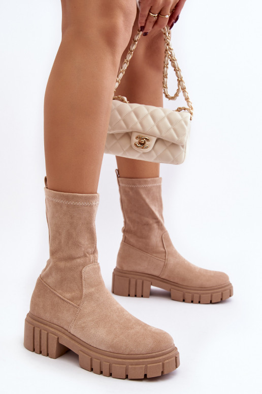  zābaki ar platiem papēžiem smilšu krāsas Divella