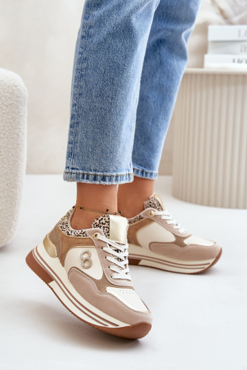 copy of Sneakers modeļa apavi Sievišķīgs ar platformu smilšu krāsas Debizia