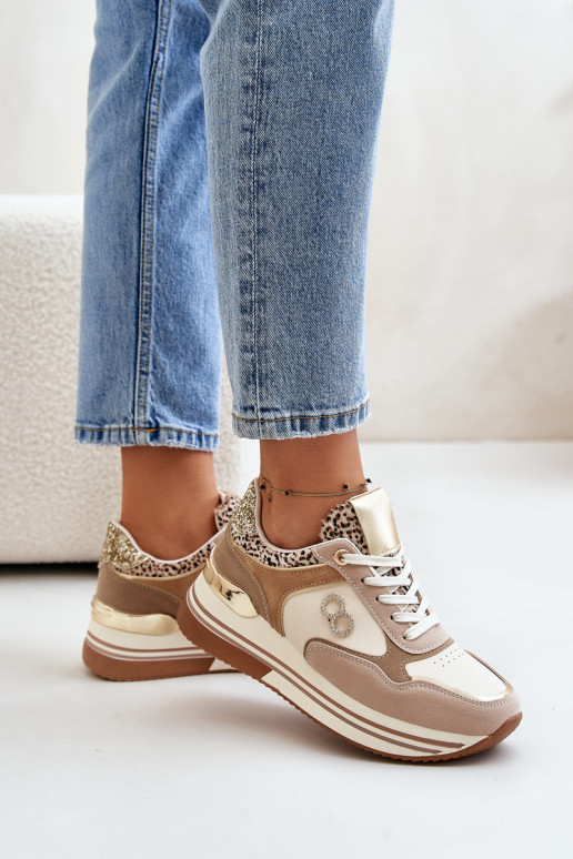 copy of Sneakers modeļa apavi Sievišķīgs ar platformu smilšu krāsas Debizia