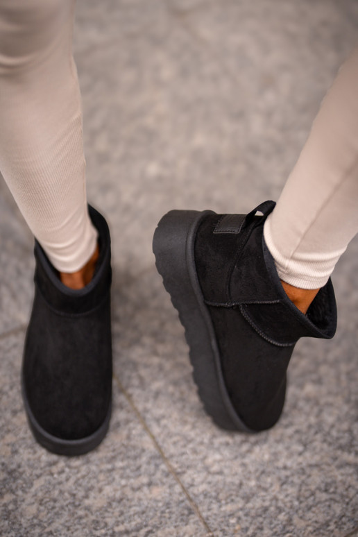 Zems sniega apavi ar platformu Big Star OO274A099 melnas krāsas