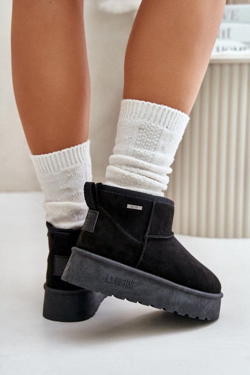 Zems sniega apavi ar platformu Big Star OO274A099 melnas krāsas