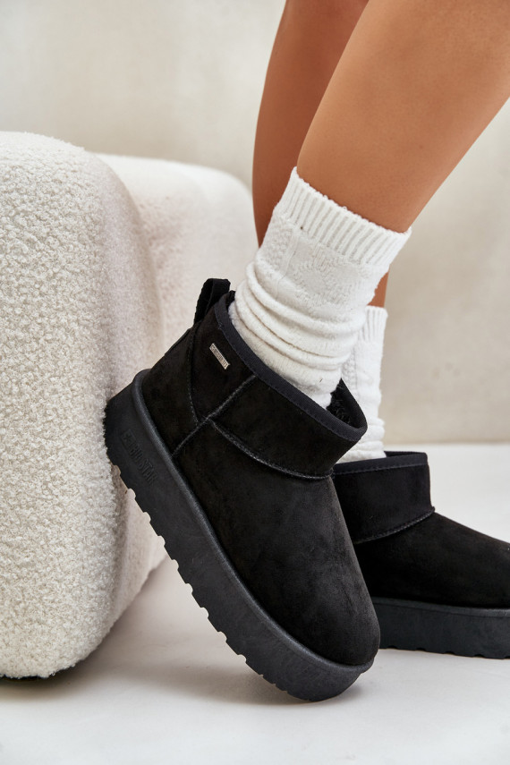 Zems sniega apavi ar platformu Big Star OO274A099 melnas krāsas