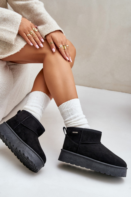 Zems sniega apavi ar platformu Big Star OO274A099 melnas krāsas