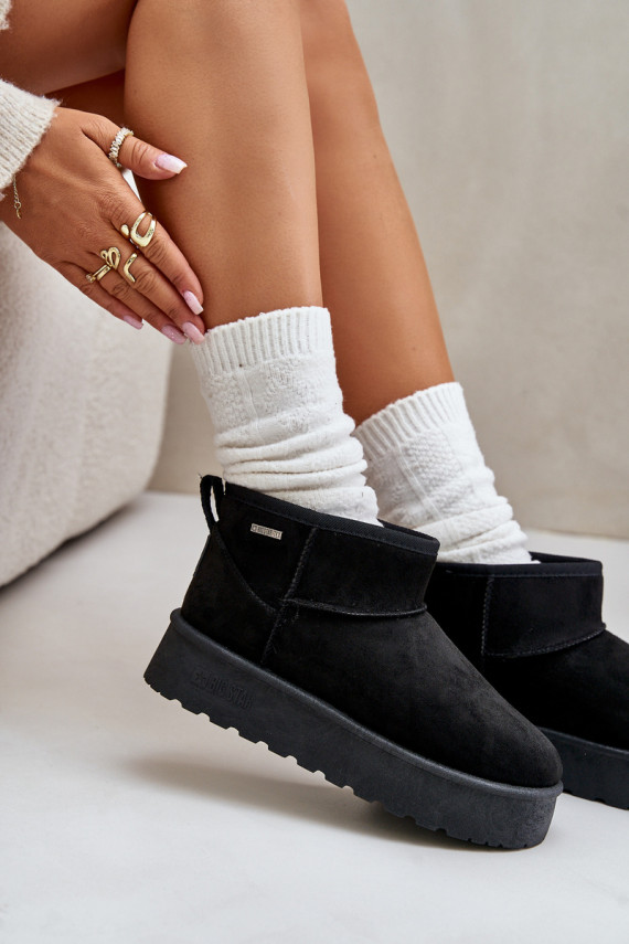 Zems sniega apavi ar platformu Big Star OO274A099 melnas krāsas