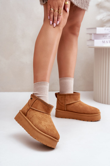 Zems sniega apavi ar platformu Big Star OO274A098 Camel 2