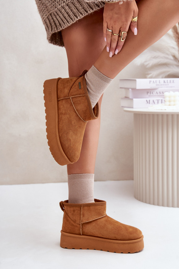 Zems sniega apavi ar platformu Big Star OO274A098 Camel