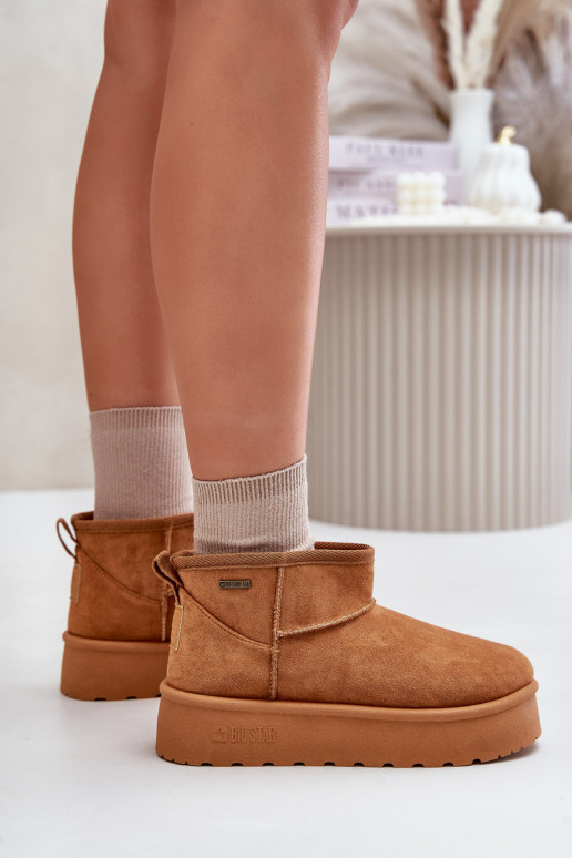 Zems sniega apavi ar platformu Big Star OO274A098 Camel