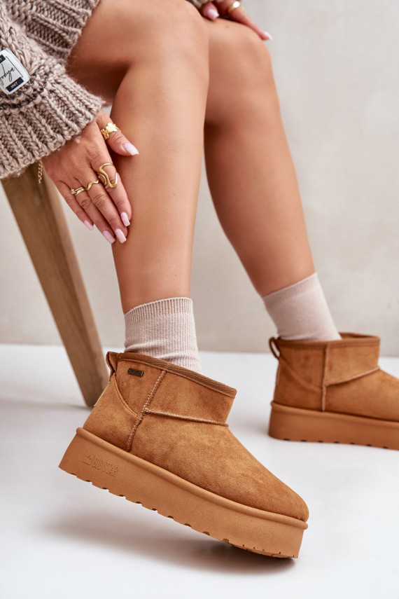 Zems sniega apavi ar platformu Big Star OO274A098 Camel