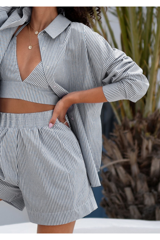 Suri - zili kokvilnas šorti