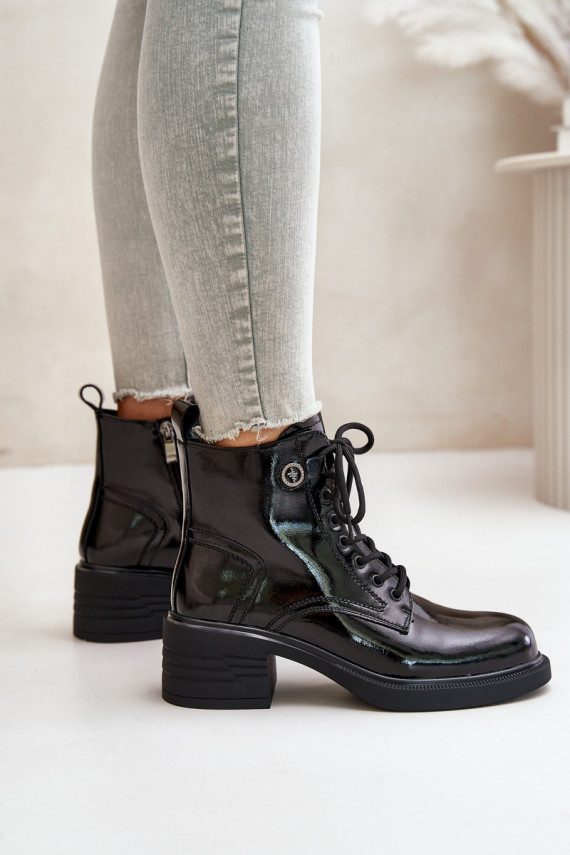 Āda Laque Sieviešu puszābaki Klocke siltināti D&A JC42-78 melnas krāsas