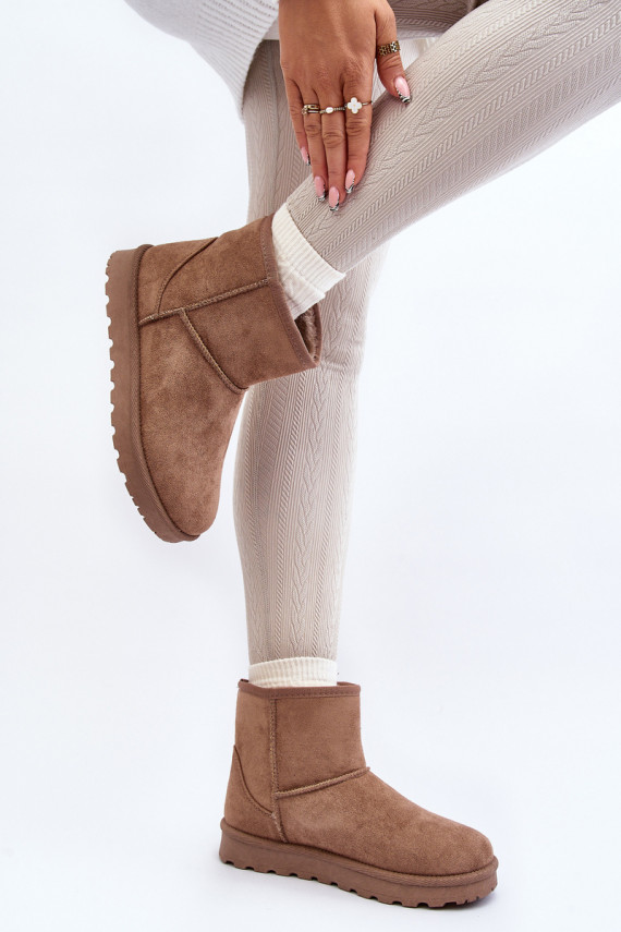 Sniega apavi ar kažokādu Haki krāsas Lizio