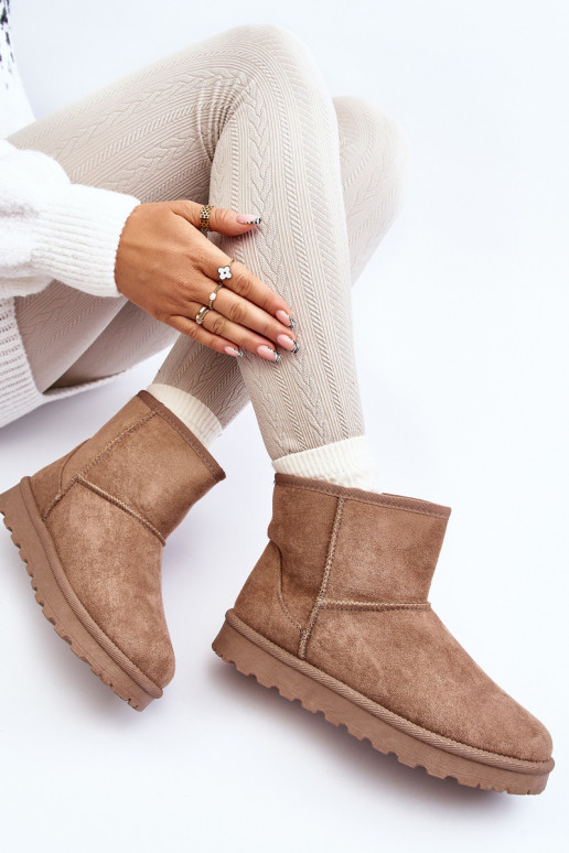 Sniega apavi ar kažokādu Haki krāsas Lizio