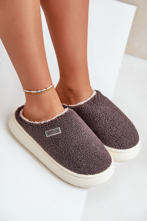 siltināti Čības ar masīvu zoli Big Star MM274134 pelēkas krāsas