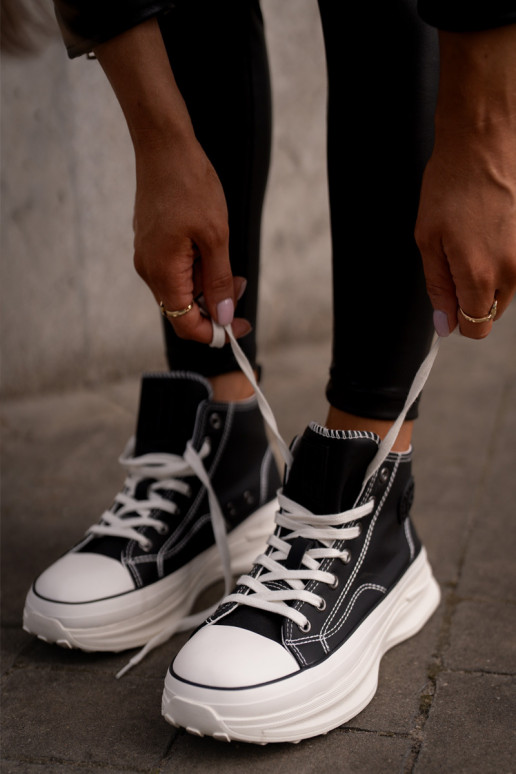 sieviešu puszābaki ar platformu Eko Āda Big Star OO274063 melnas krāsas sieviešu puszābaki ar platformu Eko Āda Big Star OO274063 melnas krāsas