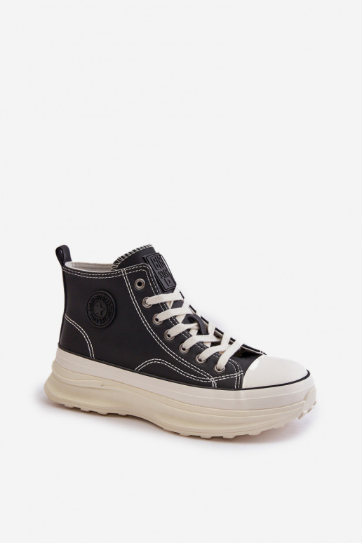 sieviešu puszābaki ar platformu Eko Āda Big Star OO274063 melnas krāsas sieviešu puszābaki ar platformu Eko Āda Big Star OO274063 melnas krāsas