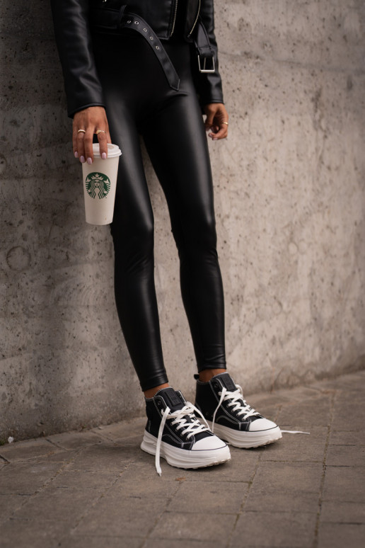 sieviešu puszābaki ar platformu Eko Āda Big Star OO274063 melnas krāsas sieviešu puszābaki ar platformu Eko Āda Big Star OO274063 melnas krāsas