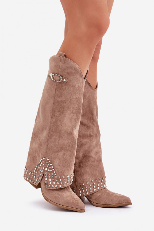 Garie zābaki Z INyĮiniętą CholeĮką ar papēžiem melnā krāsā Iveliri