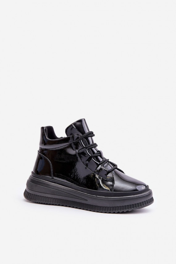 Viegli Laque sporta apavi ar platformu Dabīgas ādas Artiker 55C1049 melnas krāsas