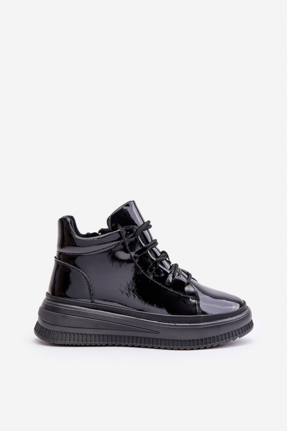 Viegli Laque sporta apavi ar platformu Dabīgas ādas Artiker 55C1049 melnas krāsas