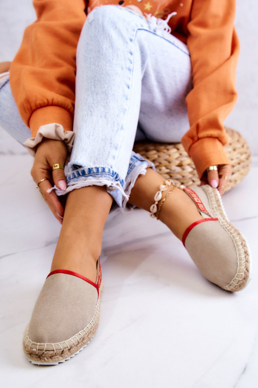 Auduma espadrilles Pārliecinošs modelis Big Star JJ274879 smilšu krāsas