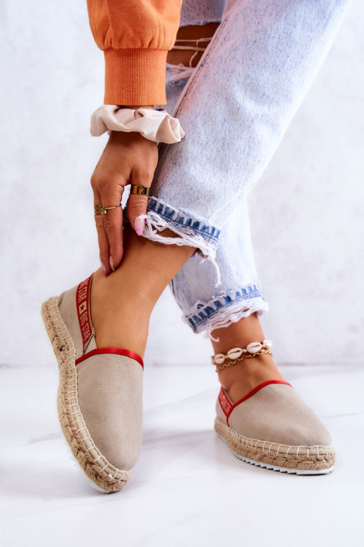 Auduma espadrilles Pārliecinošs modelis Big Star JJ274879 smilšu krāsas