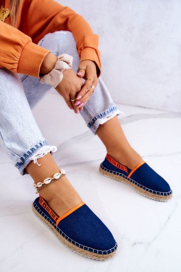 Auduma espadrilles Pārliecinošs modelis Big Star JJ274877 tumši zilas krāsas 2