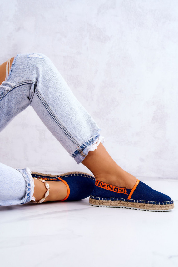 Auduma espadrilles Pārliecinošs modelis Big Star JJ274877 tumši zilas krāsas