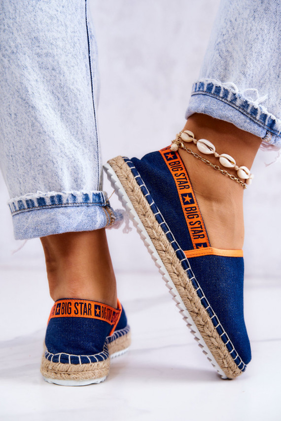 Auduma espadrilles Pārliecinošs modelis Big Star JJ274877 tumši zilas krāsas