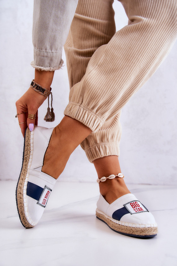 Espadrilles Big Star JJ274964 Baltas-tumši zilas krāsas