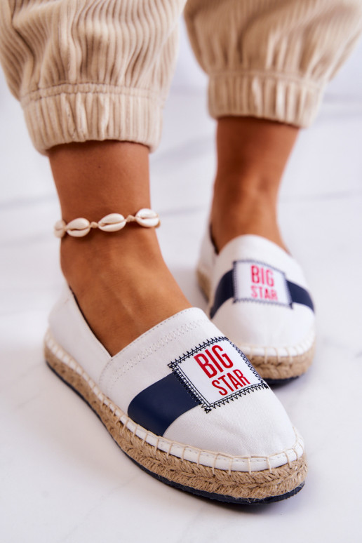 Espadrilles Big Star JJ274964 Baltas-tumši zilas krāsas