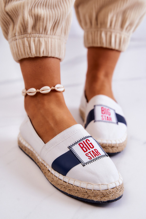 Espadrilles Big Star JJ274964 Baltas-tumši zilas krāsas