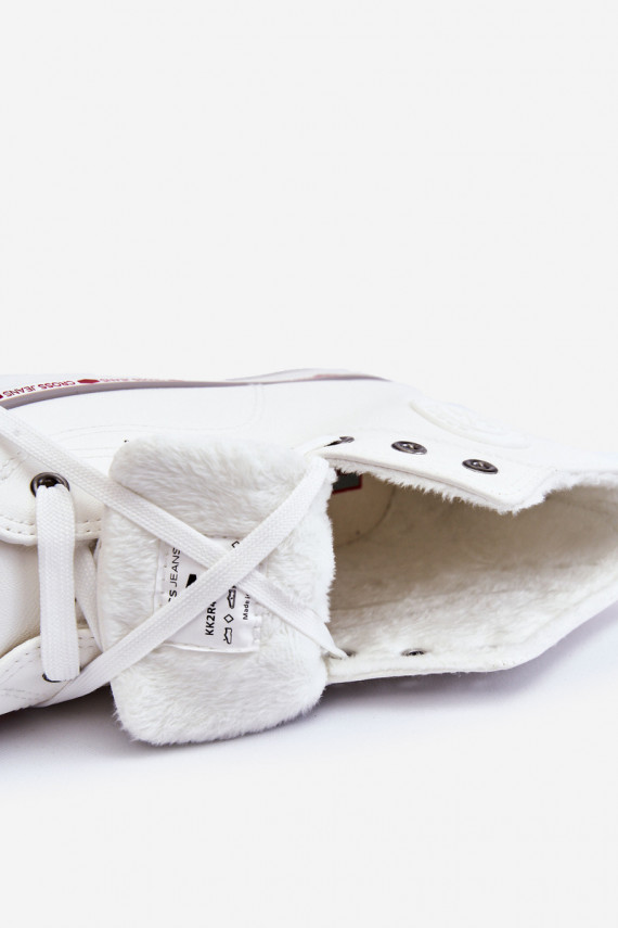 Sievišķīgs Gara auguma siltināti brīvā laika apavi Cross Jeans KK2R4044C baltas krāsas