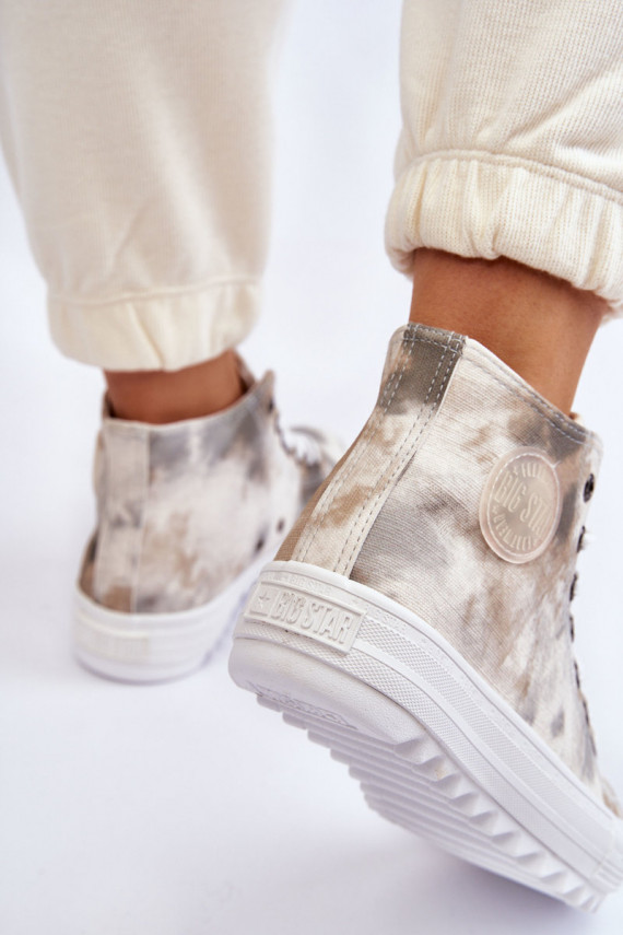 sieviešu puszābaki Gara auguma Big Star LL274047 Baltas-Zaļas krāsas