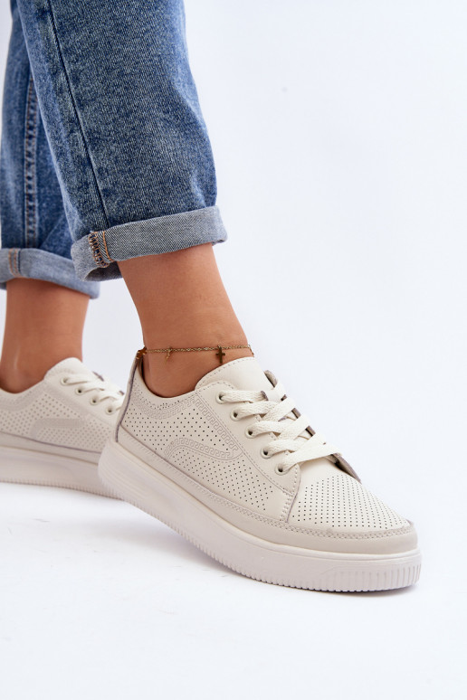 Sievišķīgs Āda sporta apavi Sneakers modeļa apavi baltas krāsas Failla