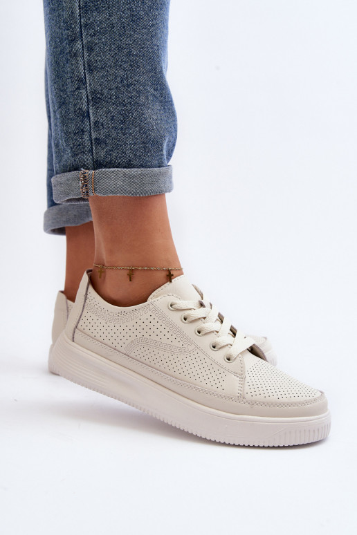 Sievišķīgs Āda sporta apavi Sneakers modeļa apavi baltas krāsas Failla